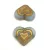 Heart in Heart bead - Matt Light Aqua Gold - 14x16mm