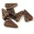 Heart Leaf gyöngy - hosszában fúrt cseh préselt gyöngy - Dark Bronz - 16x11mm