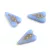 Heart Leaf gyöngy - hosszában fúrt cseh préselt gyöngy - Light Blue Gold - 16x11mm