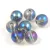 Bristol stone (crystal) - round bead - electroplated - 6mm