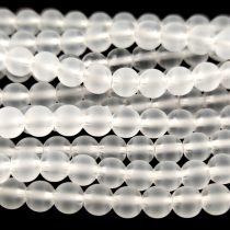 Hegyikristály gyöngy - matt - 4mm - szálon