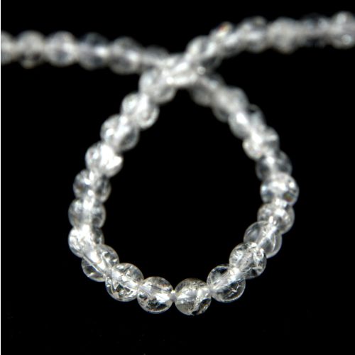 Bristol stone (crystal) - round bead - crushed - 8mm - on a strand