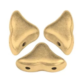 Hélios® par Puca®gyöngy - Light Gold Mat  - 6x10 mm