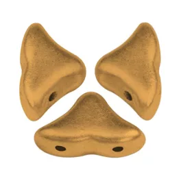 Hélios® par Puca®gyöngy - Bronze Gold Mat  - 6x10 mm