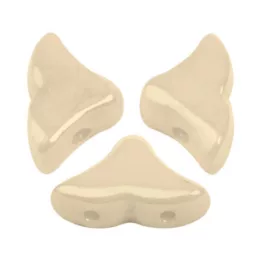   Hélios® par Puca®gyöngy - Opaque Beige Ceramic Look - 6x10 mm