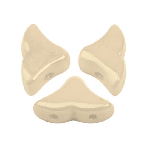 Hélios® par Puca®gyöngy - Opaque Beige Ceramic Look - 6x10 mm