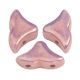 Hélios® par Puca®gyöngy - Opaque Mix Violet Gold Ceramic Look - 6x10 mm