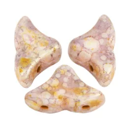  Hélios® par Puca®gyöngy - Opaque Mix Rose Gold Ceramic Look - 6x10 mm