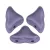 Hélios® par Puca®gyöngy - Matt Metallic Purple - 6x10 mm