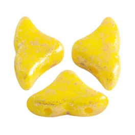   Hélios® par Puca®gyöngy - Opaque Jonquil Splash - 6x10 mm