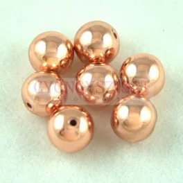 Hematite - round bead - rosegold colour - 10mm