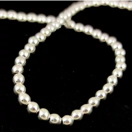   Hematite - round bead - Silver colour - 3mm (appr. 145 pcs/strand)