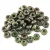 Czech Pressed Hexagon Bead - Jet Polychrome Sage - 2x5mm