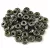 Czech Pressed Hexagon Bead - Jet Polychrome Dark Olive - 2x5mm