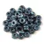 Czech Pressed Hexagon Bead - Jet Polychrome Dark Capri Blue - 2x5mm