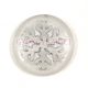Glass cabochon - Snowflake - Crystal Matt Silver - 21mm