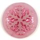 Glass cabochon - Snowflake - Matt Opal Light Violet - 21mm