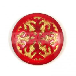 Glass cabochon - Snowflake - Light Siam Gold - 21mm