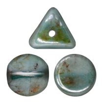   Ilos® par Puca®gyöngy - Opaque Blue Green Ceramic Look - 5x5 mm