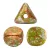 Ilos® par Puca®gyöngy - Opaque Green  Tweedy - 5x5 mm