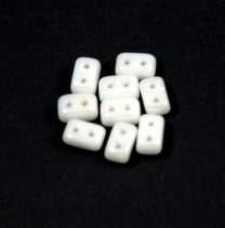 Ios® par Puca®gyöngy - white luster - 5.5x2.5 mm