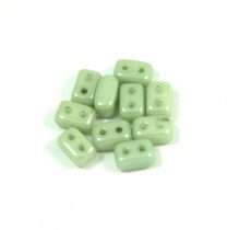 Ios® par Puca®gyöngy - white green marble - 5.5x2.5 mm