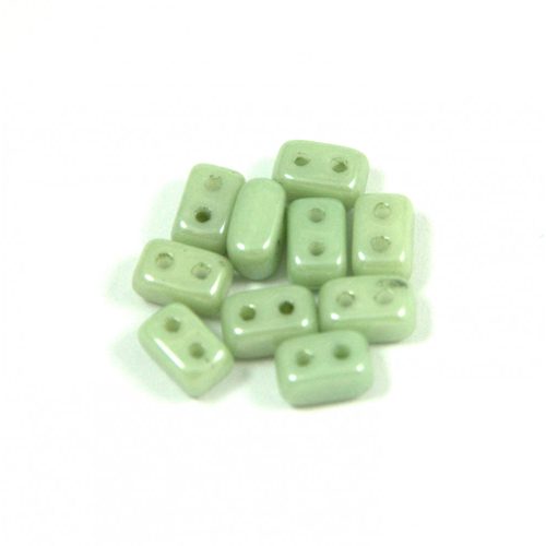 Ios® par Puca®gyöngy - white green marble - 5.5x2.5 mm
