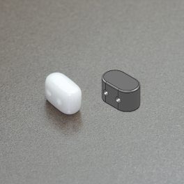 Ios® par Puca®bead - white - 5.5x2.5 mm