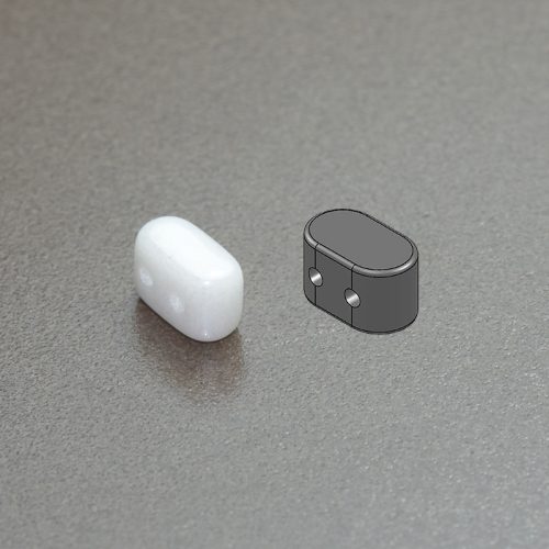 Ios® par Puca®gyöngy - white - 5.5x2.5 mm
