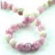Jade - round bead - dyed - Pink Green - 8mm - strand