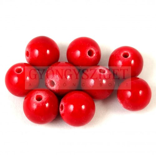 Jade - round bead - Crimson - 10mm