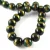 Mashan Jade - round bead - Gold Powder - Emerald - 8mm