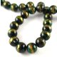 Mashan Jade - round bead - Gold Powder - Emerald - 8mm