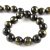 Mashan Jade - round bead - Gold Powder - Jet - 8mm - strand