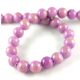 Mashan Jade - round bead - Gold Powder - Light Purple - 8mm - strand