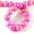 Mashan Jade - round bead - Gold Powder - Pink - 8mm