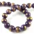 Mashan Jade - round bead - Gold Powder - Purple - 8mm