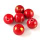 Mashan Jade - round bead - Gold Powder - Red - 10mm