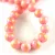 Mashan Jade - round bead - Gold Powder - Flamingo Pink- 8mm