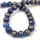 Mashan Jade - round bead - Gold Powder - Sapphire - 8mm - strand