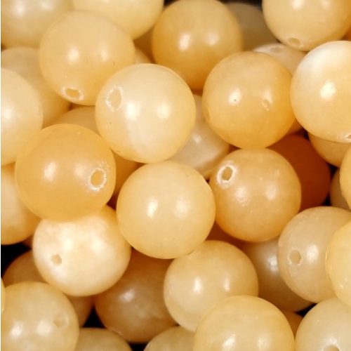 Jade - round bead - yellow - 8mm