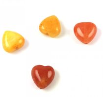 Jade szív gyöngy - topaz - 10mm