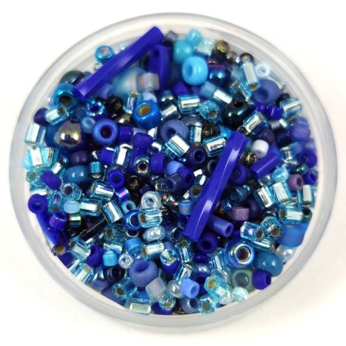 Japanese mixed beads - Blue - 10g