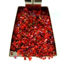 Japanese mixed beads - Red - 10g