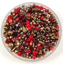 Japanese mixed beads - Red Bronze - 10g