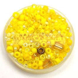 Japanese mixed beads - Yellow - 10g