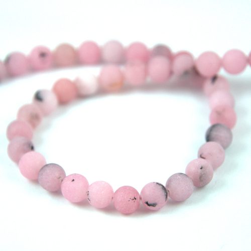 Jasper round bead -  cherry blossom matt - 8mm - strand