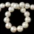 Shell bead - Etched White - 8mm