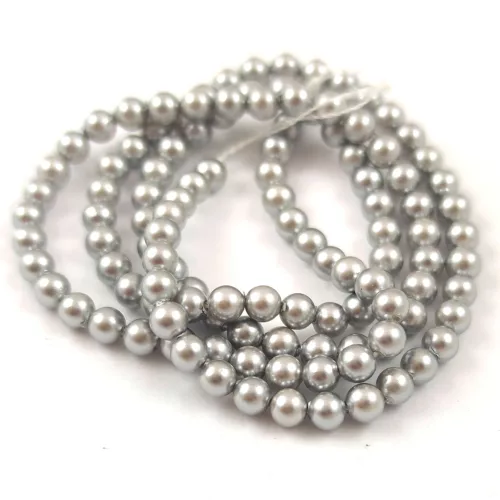Shelll - round bead - Gray - 3mm