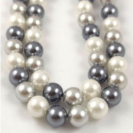 Kagyló gyöngy - Mix - 8mm - szálon